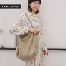 Рекомендуемые многоразовые женские холщовые сумки через плечо складная сумка-шоппер продуктовая Студенческая сумка для путешествий