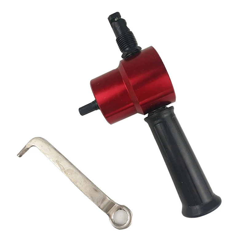 

Metal Cutting Duel Head Sheet Nibbler Cutter Drill Attachment Tool Red Practical Home Supplies