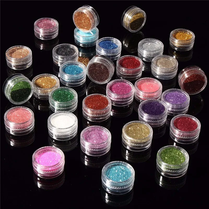 

30pcs Mixed Colors Powder Pigment Glitter Mineral Spangle Eyeshadow Makeup Cosmetics Set Make Up Shimmer Shining Eye Shadow 2018