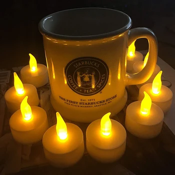 

LED Candle Light Battery Powered RGB Night Lights Simulation Color Flame Flashing Tea Lamp Home Wedding Birthday Party Decor