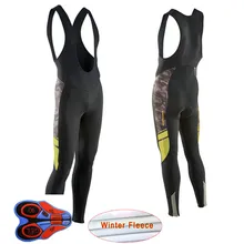 NW зимние теплые флисовые Pro Team Велоспорт длинные черные нагрудники велосипедные штаны 9D гелевые подушечки мужское трико теплый велосипед Ciclismo Perneras