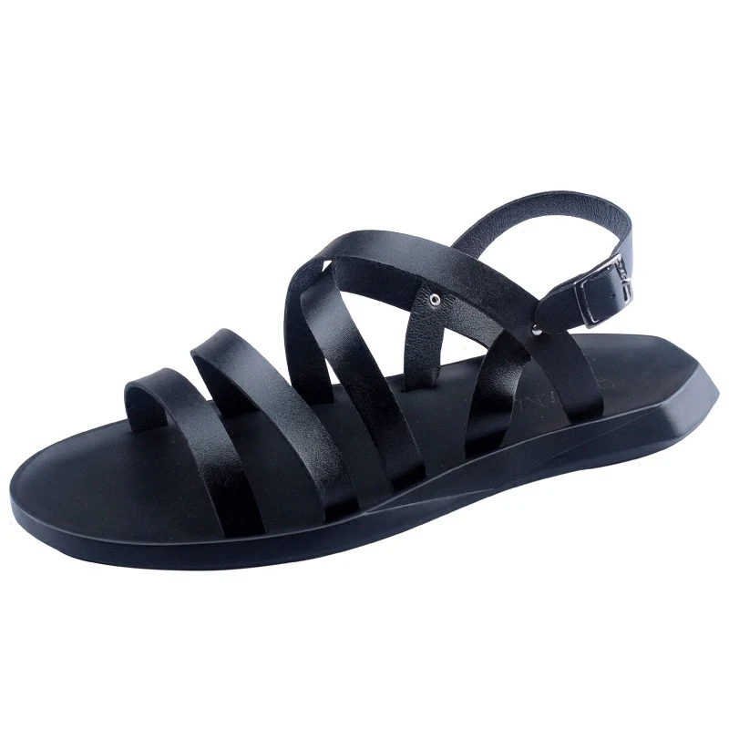 Praia Quente Sapatos De Verão Venda Homens Sandálias Preço Plana Gladiadores Dos Lazer Calcanhar Couro Barato Macio XZvzqwvP