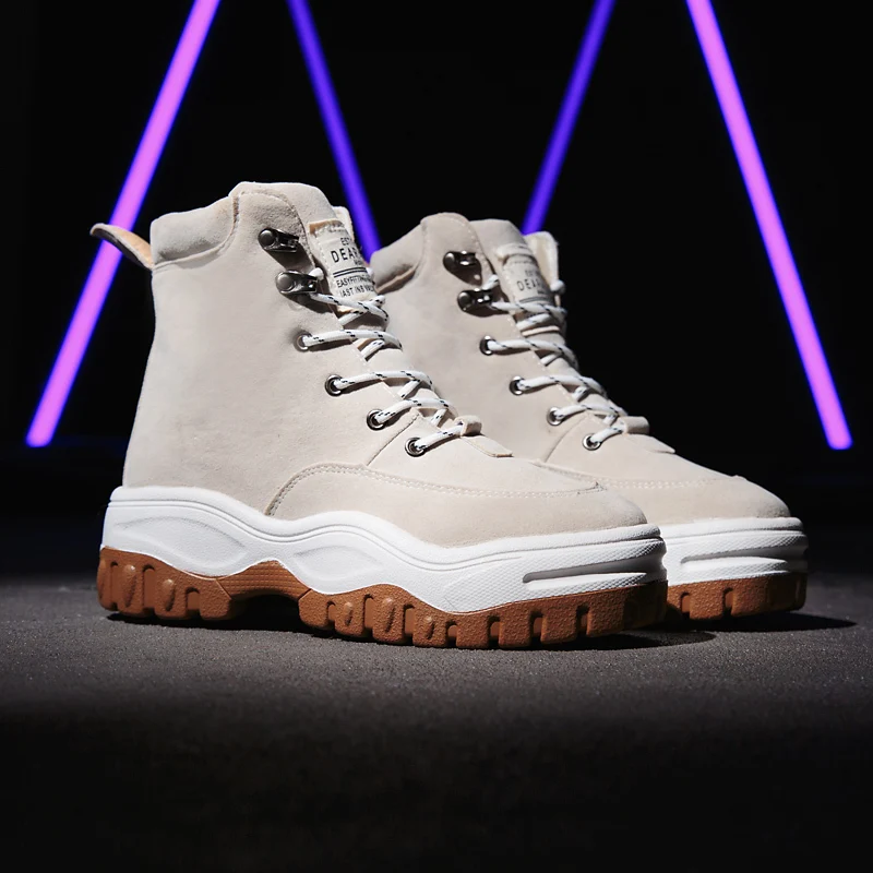 

Women Platform Chunky Sneakers High Top Sneakers 2019 Spring Women Casual Shoes Woman Creeper Dad Shoes Black zapatos de mujer