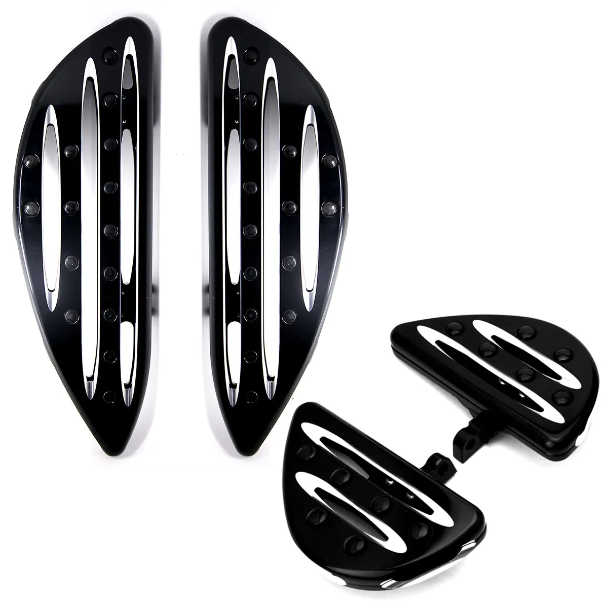 Shallow Cut Front Driver & Rear Passenger Floorboard For Harley Touring