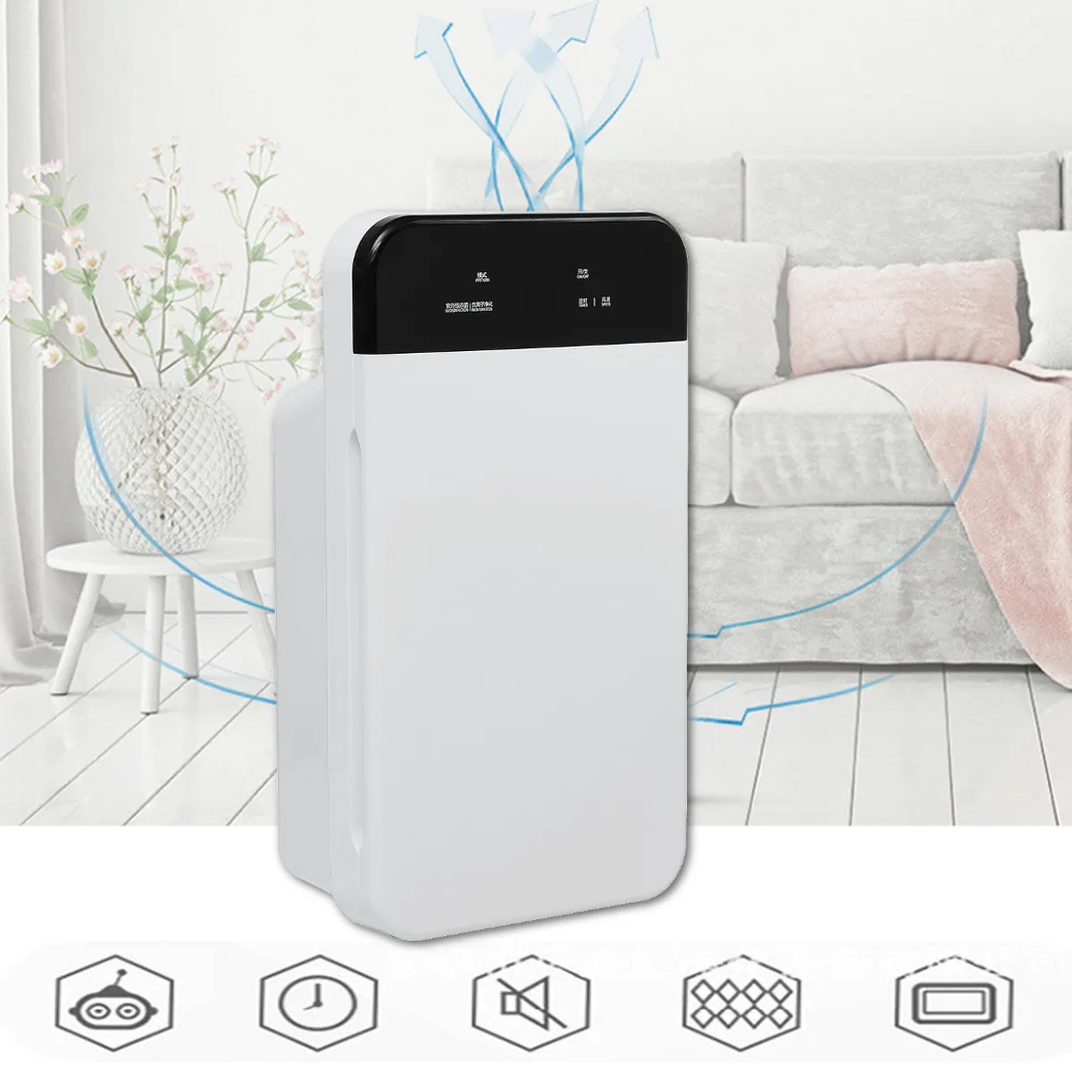 

35W 220v Negative Ion Fresh Air Purifier Remote Control Cleaner Household Air Conditioning Appliance PM2.5 Formaldehyde Filter