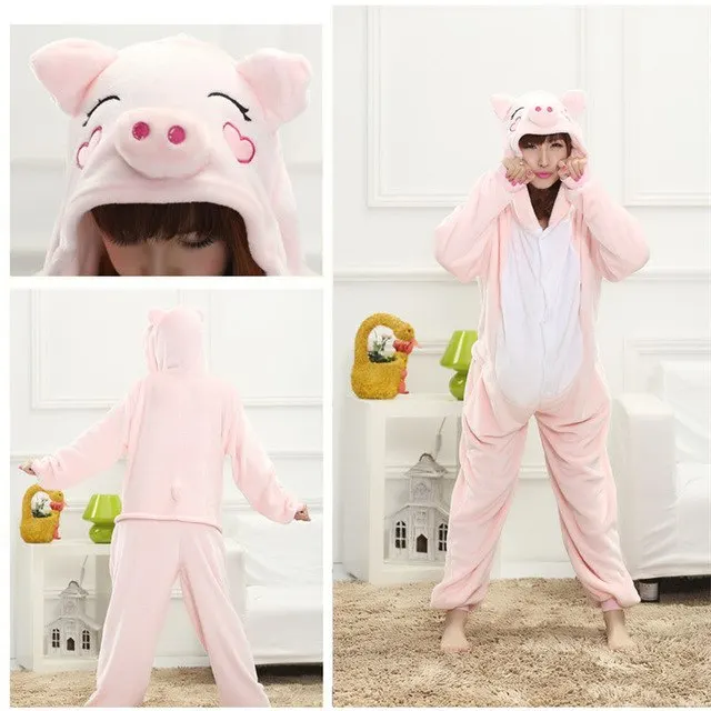 Единорог onesie теплый panda женские пижамы животных Пижама женские пижамы единорог