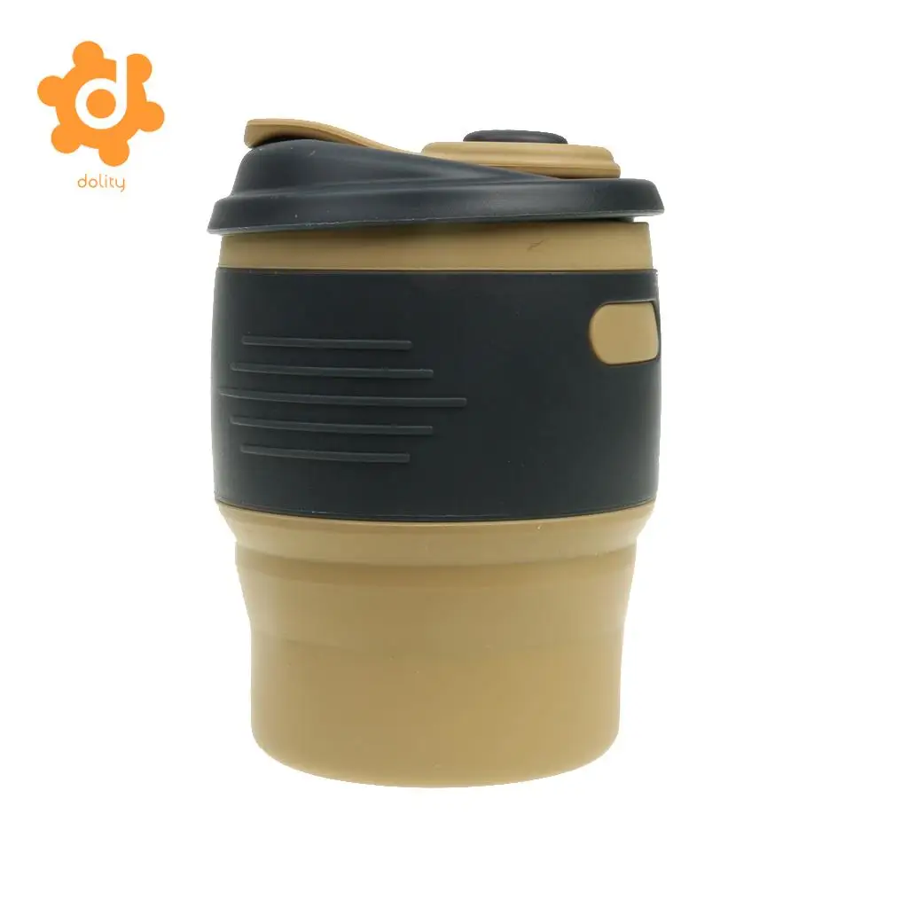 

350ml 2 in 1 Silicone Collapsible Foldable Water Bottles Bicycle Water Bottle Outdoor Camping Drink Cups with storage jar
