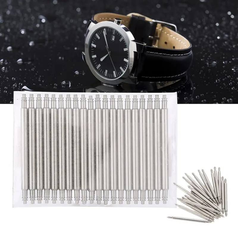 

20pcs 1.8mm Stainless Steel Watch Band Straps Spring Bar Pins Repair Watchmaker Link Pins Remove Tools 19mm 20mm 22mm 23mm 24mm
