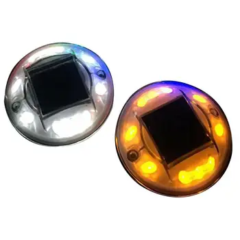 

Round Solar Light with 10 LED UFO Shaped Waterproof Road Nail Lane Light Control Wall Lamp road nail drive light