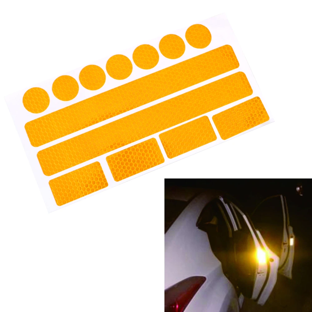 13 pieces/set Reflective Strips Stickers Safety Warning Tape 4 Colors