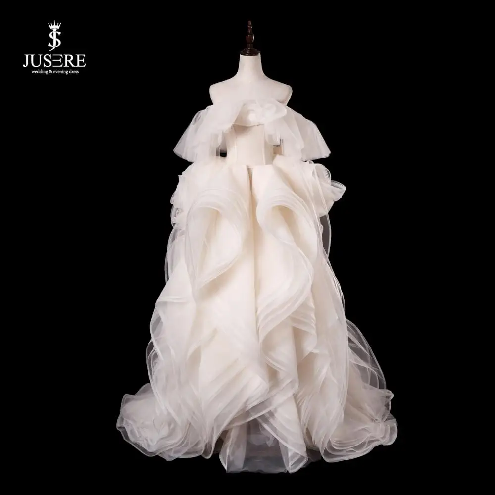 JUSERE высокого класса robe de mariage цвета слоновой кости свадебные платья с открытыми плечами длина до пола Свадебные платья GY474 Vestido de noiva