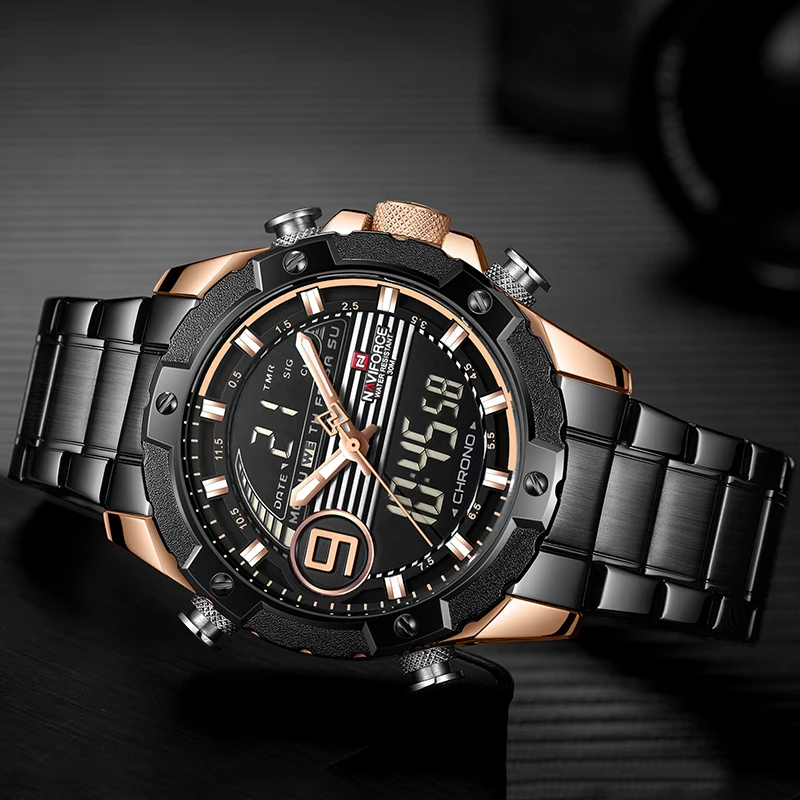 NAVIFORCE Men Creative Fashion Quartz Wrist Watch Waterproof Men's Military Sport Watches Business