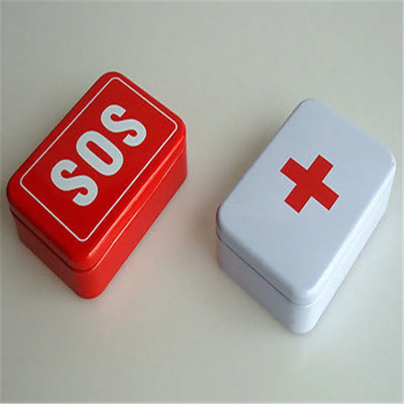 

Aid Pill Tin Box Storage Case Lid Container for Survival Gear Kits Set First Aid Pill Box