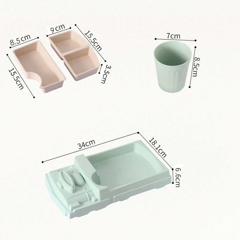 GZZT Bamboo Fiber Baby Food plate Cartoon Train Shape Bowl Lunch Box Health and Safety Kid Children Feeding Plate Tableware