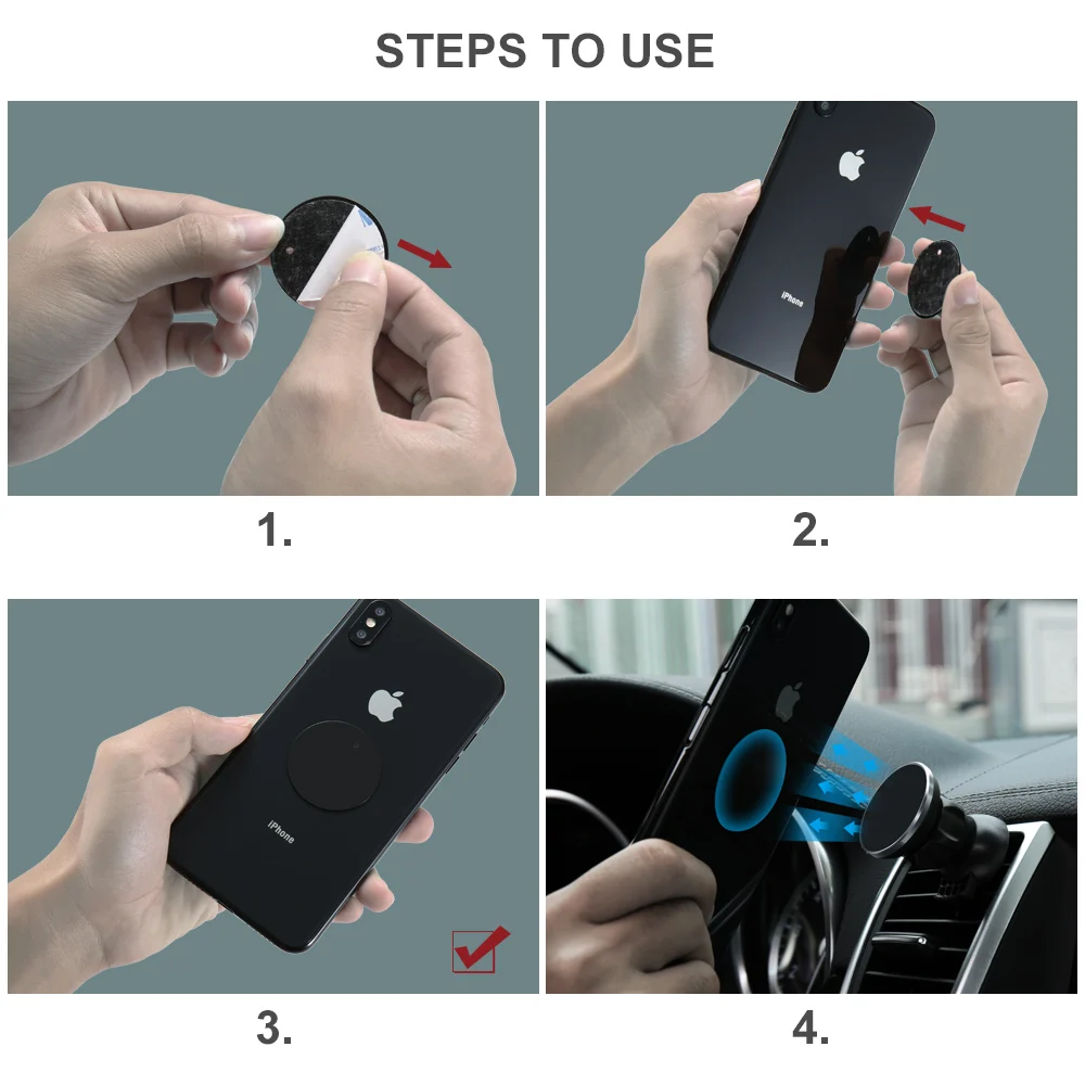 Универсальный магнитный автомобильный держатель для телефона caseier iPhone X XS XR Air Vent