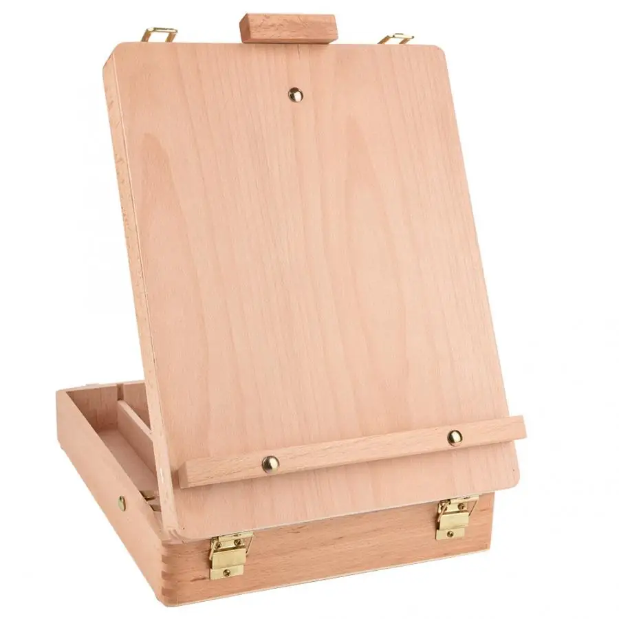 

Wooden Easel Table Top Sketching Portable Artist Drawing Painting Box 36x27cm Painting Art Supplies For Artist Children
