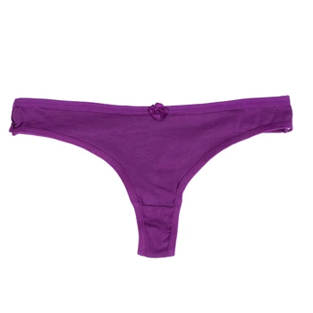 

2018 Hot Sale Promotion Solid Spandex G-string Bow Cute Cueca High Quality Cotton Underwear Women Gas Thongs Panties