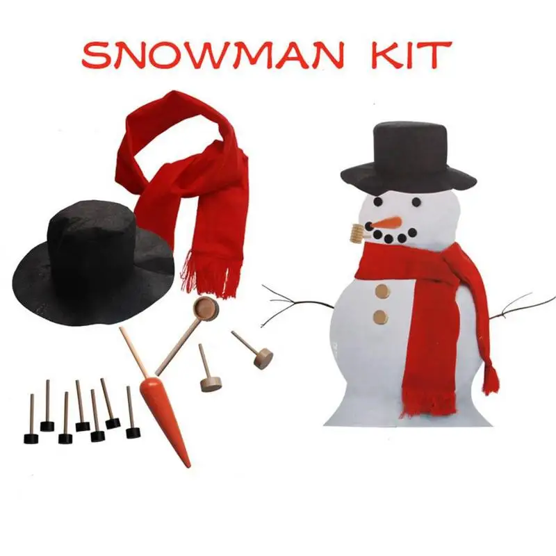 

NewSnowman Dressed Up Kit For DIY Home Decoration Christmas New Year Outdoor Game Tools In Winter