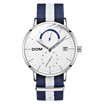 

Dom Watch Luxury Multi-Function Men'S Sports Quartz Waterproof Nylon Strap Business Watch