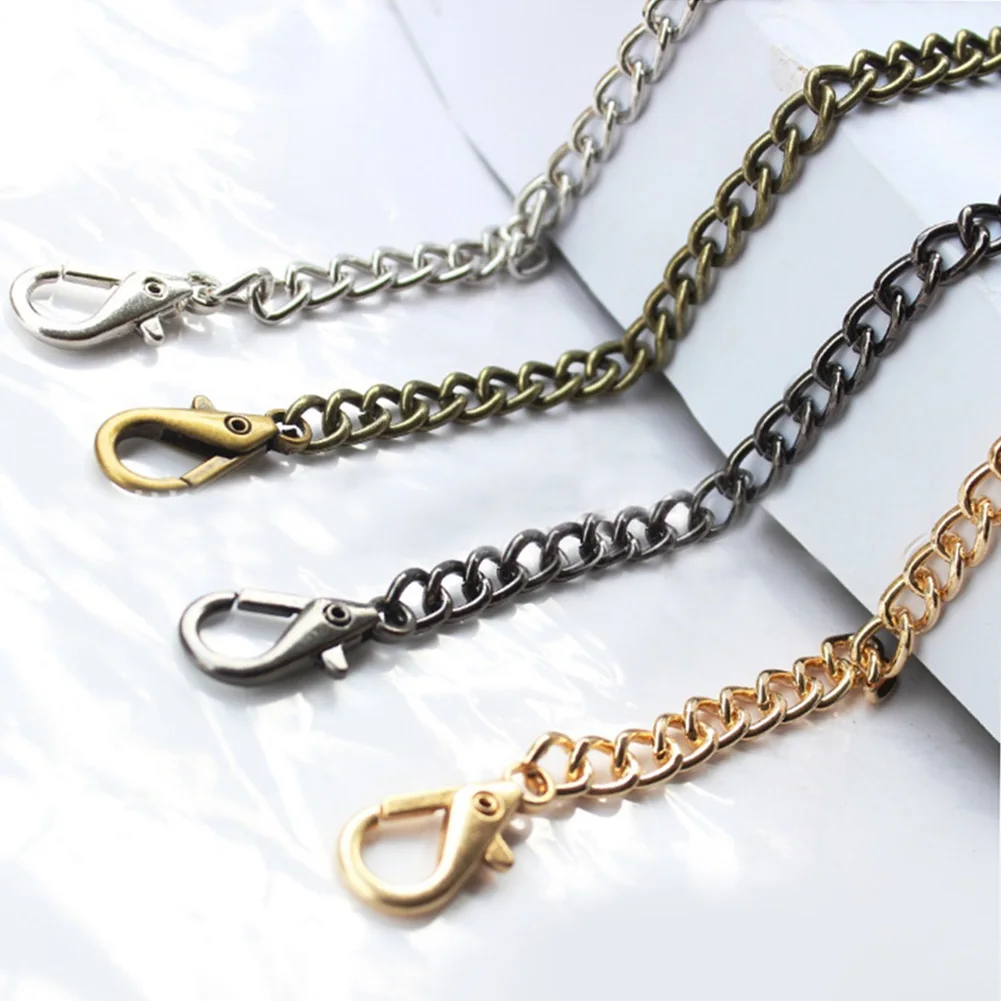 1PC 120cm Handbag Metal Chains Chain With Buckles Shoulder Bags Straps Handbag Handles Bag Parts