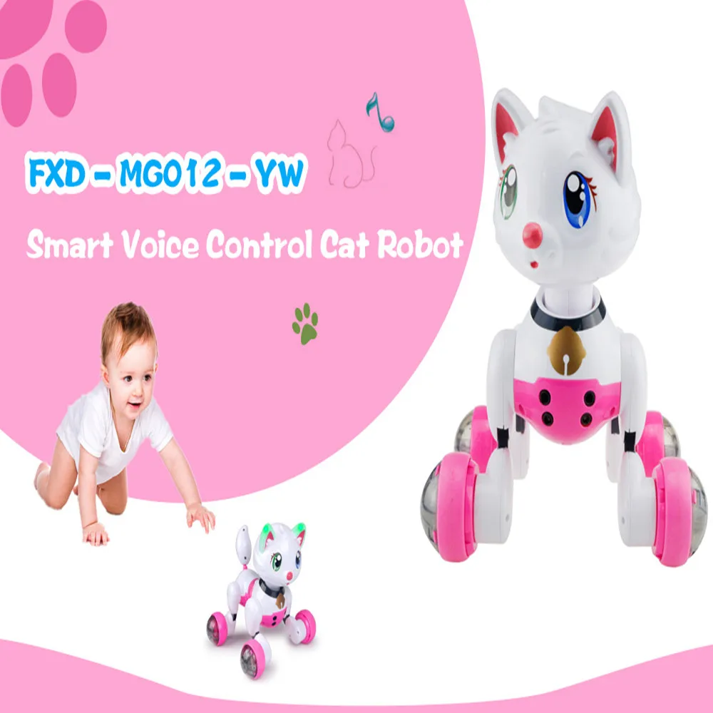

Voice Control Mode Smart Dog Cat Robot Sing Dance Toy Vehicles Pet Interactive Program Dance Walk Robotic Animal Toy for Kids