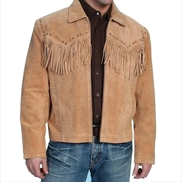 jaqueta de franja masculina