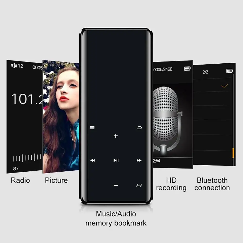

X5 MP4 Player 16GB 8GB Bluetooth FM Touch Screen With Speaker OTG Download HiFi MP3 TF Card Recorder Pen Radio MP4 Audio Player