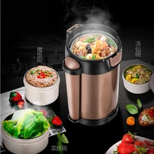 Japanese Double Wall Stainless Steel Food Jar Thermos Insulated Lunch Boxes for Men Vacuum Food Container w/ Shoulder Lunch Bag