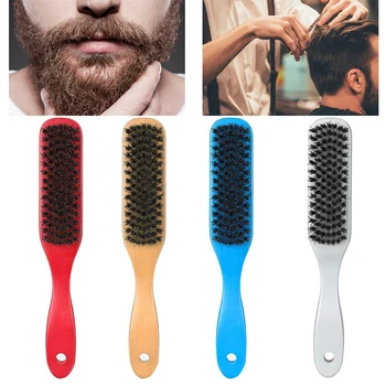 

4 Colors Men Mustache Wooden Beard Brush Care Beard Shaving Cleaning Grooming Kit