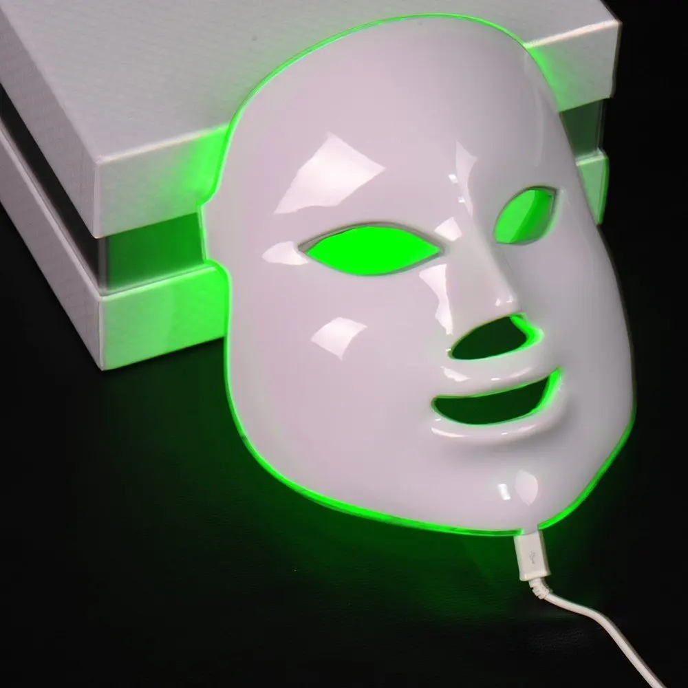  7 Colors Blue Red Face LED Light Mask Facial Skin Care Tool SPA Beauty Machine Anti Wrinkle Acne Re - 32959476266