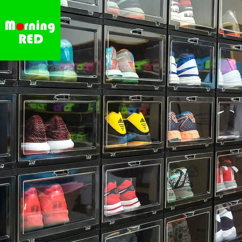 Anti Oxidation Plastic Sneaker Collection Erect Display Shoe