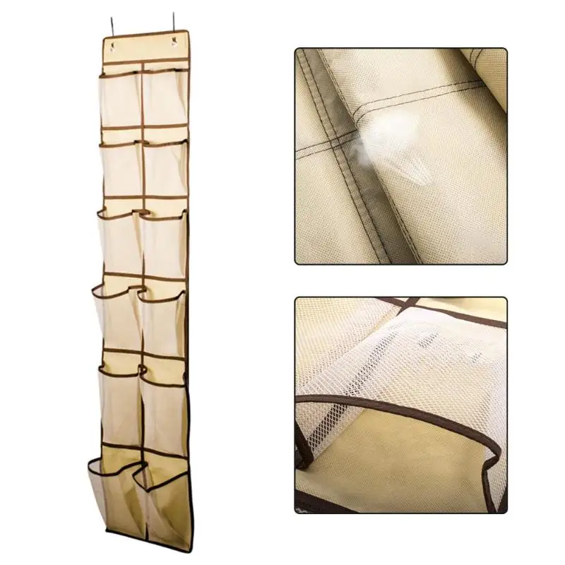 

Large Size 12packs Wall Mount Hanging Bag Non-woven Storage Organizer Bags