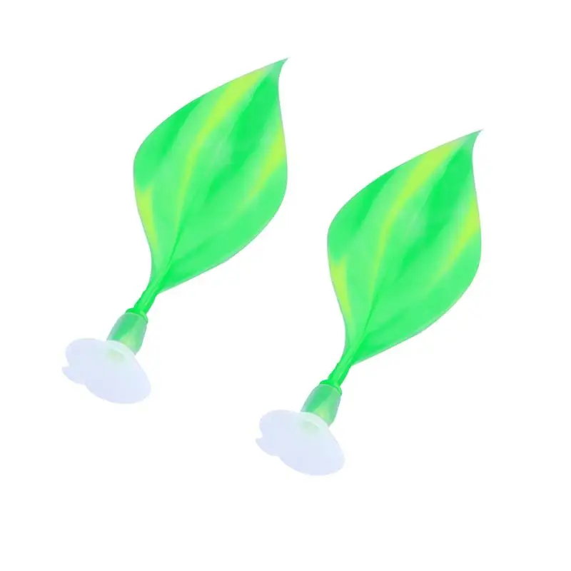 

2-Piece Safe Green High Simulation Decorative Artificial Leaf Water Plant Fish Tank Decor Aquarium Decoration