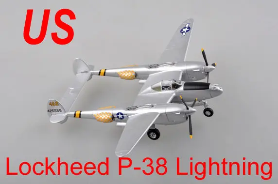 Easy Model 36433 1/72 Lockheed P-38 молния истребитель пластик готовой модели