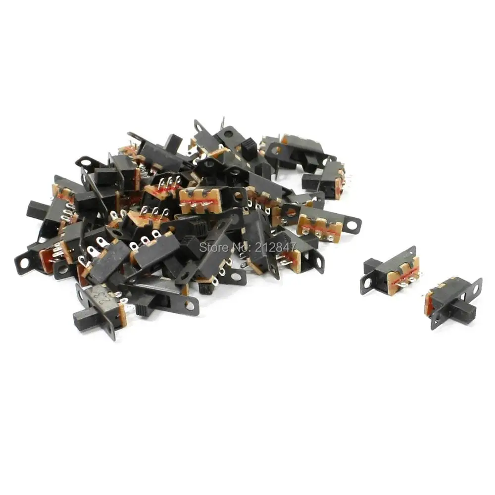 

50 Pcs 6 Solder Lug Pin ON/OFF 2 Position Panel Mount Slide Switches