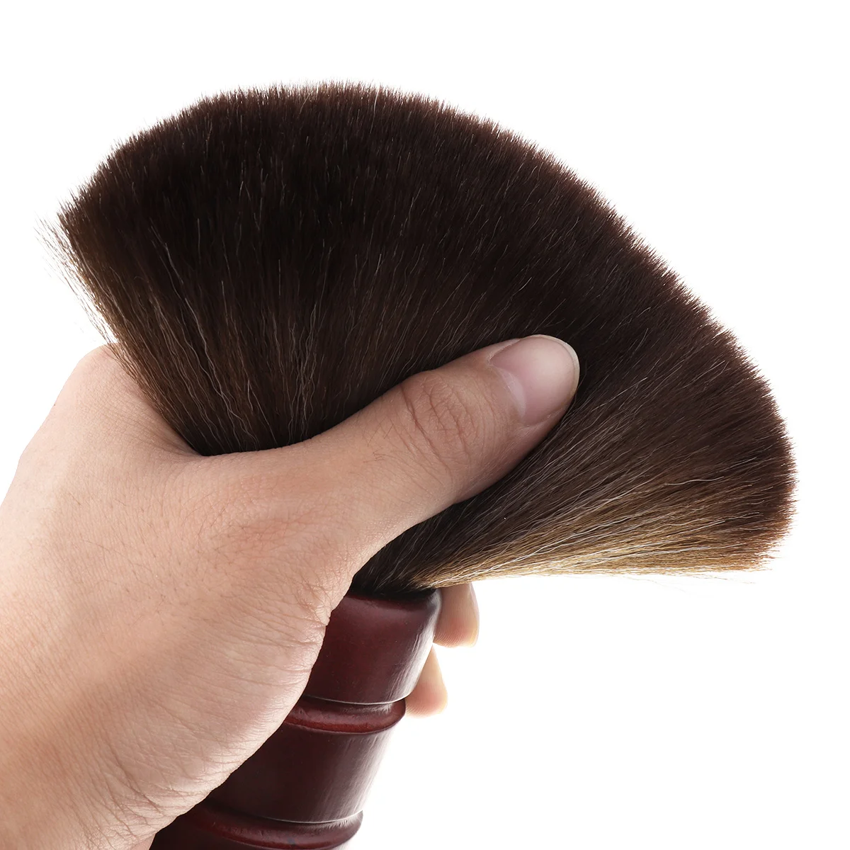 Профессиональная стрижка для бритья, мягкая щетка, деревянная ручка, для шеи, для лица, для чистки волос, расчески, Парикмахерская, инструмент для чистки волос
