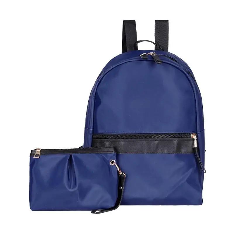 

2pcs/set Travel Women Backpack Casual Nylon Shoulder School Bags Knapsack Clutch Backpack Female
