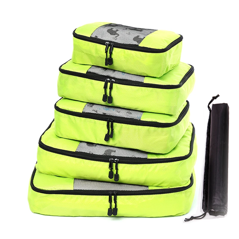 

QIUYIN 5 Pcs Travel Storage Bag Waterproof Clothes Packing Cube Luggage Organizer Set High Quality Oxford Cloth 5 PCS/Set Travel