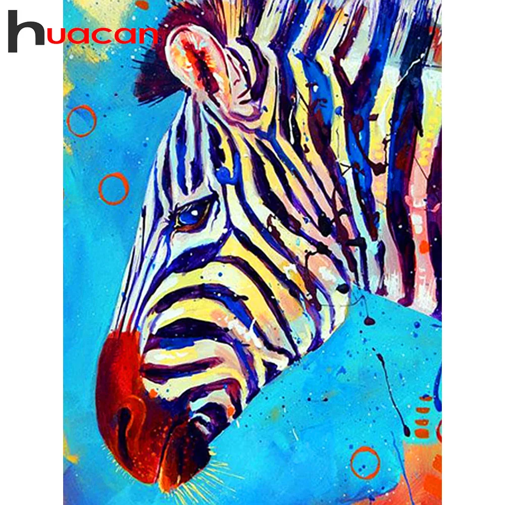 

Huacan 5D DIY Diamond Painting Full Drill Square Animals Diamond Mosaic Embroidery Sale Zebra Rhinestones Pictures Home Decor