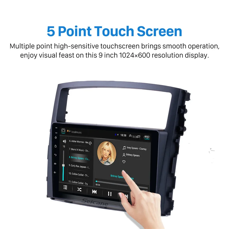 Seicane Android 8,1 9 дюймов 2Din автомобиль радио gps для Mitsubishi PAJERO V97/V93 2006 2007 2008 2009 2010 2011 2012 2013 головное устройство