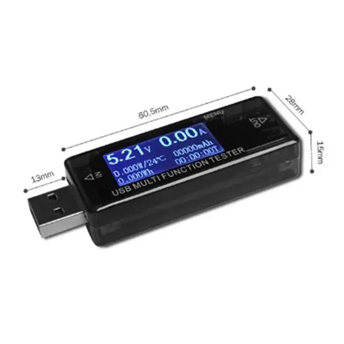 1 mAh Yes 99999 Power 5A 0 Charger Display Mini Digital Voltage Current Flow 0A Discharge Current LCD USB Voltage Tester