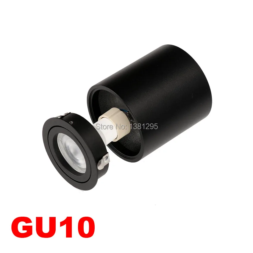 US $18.09 Adjustable LED Round Surface Mount Trimless Downlight GU10 Fixture Cylinder Ceiling Down Spot Light Bedroom Lamp GU 10 Fitting