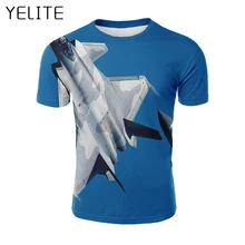 YELITE Newest Airplane In The Sky Cool Streetwear 3d Print T Shirt Men Short Sleeve Summer Tops Tees Fashion O-Neck Tshirts YELITE Newest Airplane In The Sky Cool Streetwear 3d Print T Shirt Men Short Sleeve Summer Tops Tees Fashion O-Neck Tshirts
