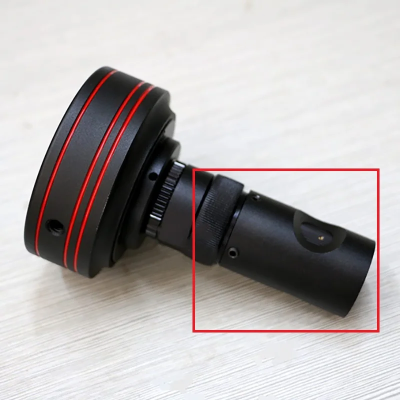 Microscope Adjustable C-Mount Adapter Lens with Cross Reticle Scale Micrometer for CCD USB Camera O