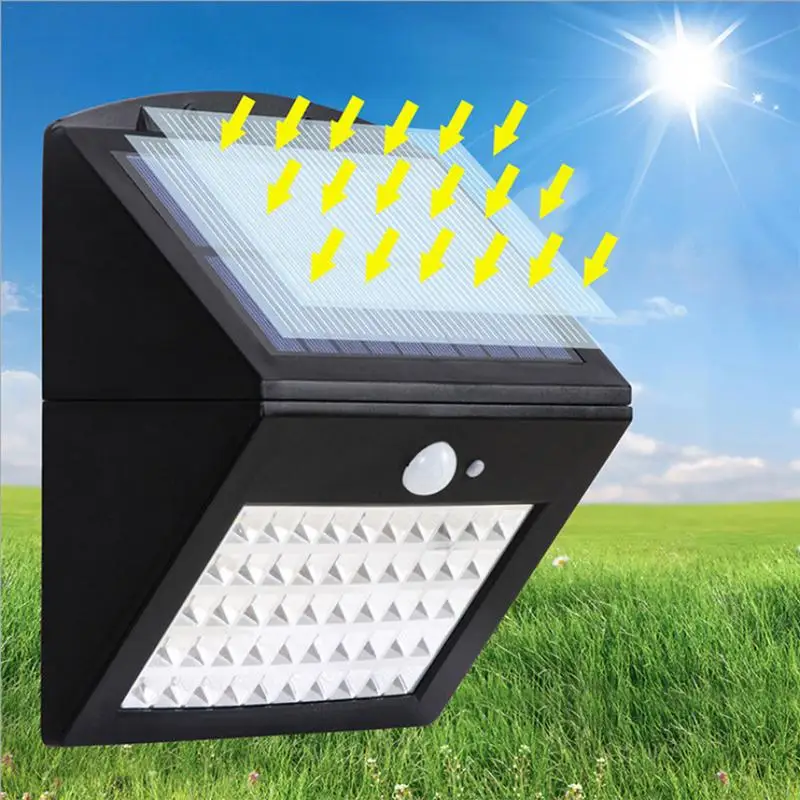 

50LED Wall Lamp Solar Induction LED Lamp Waterproof Outdoor Garden Light Home Wall Spotlights Human Body Induction Street Light
