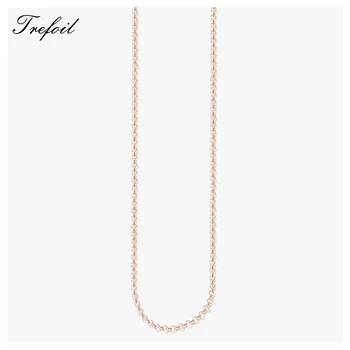 

Round Belcher Link Chain Necklace,2018 New Fashion Jewelry Classic Basic Accessories 925 Sterling Silver Chains Gift For Women