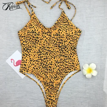 

Urifens 2019 Tight Sexy One Oiece Swimsuit Women Swimwear High Waist Leopard Print Swimming Suit Push Up Beach Swimwear LLN12