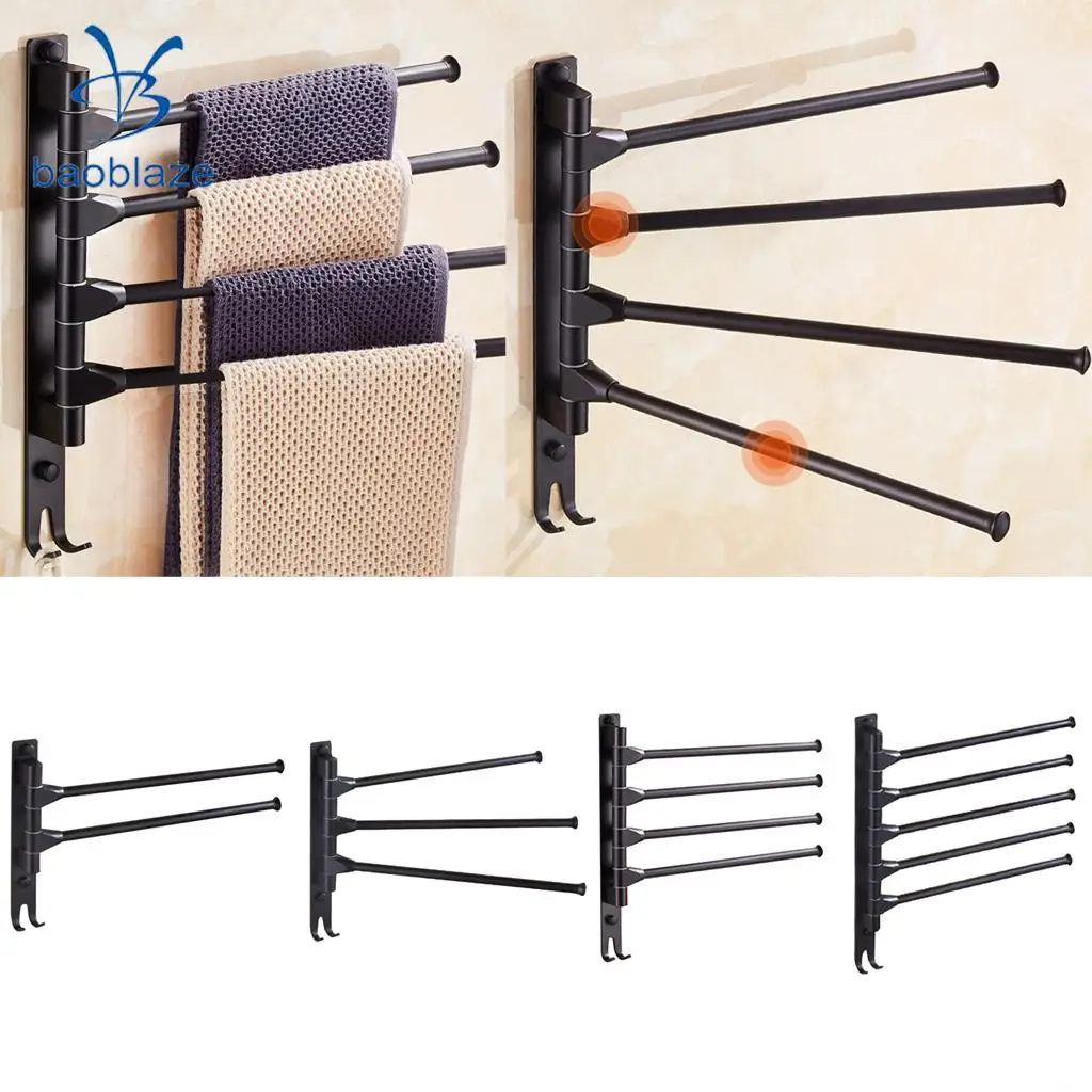 Heavy Duty Swivel Bar Towel Holder Wall Towel Rack ...