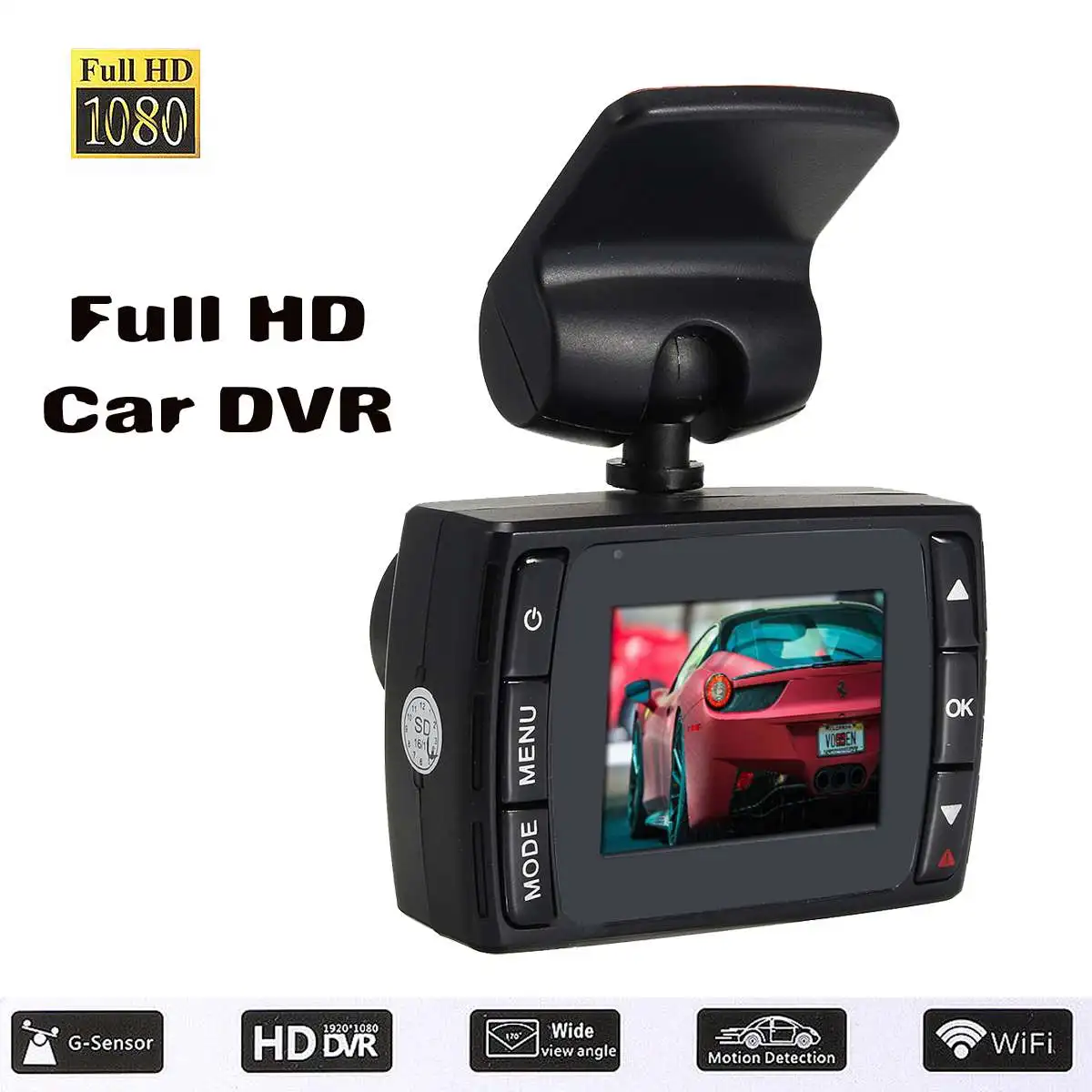 1,5 "автомобиль тире камера автомобиля Cam Full HD 1080p DVR 140 градусов широкий формат в автомобиль видео регистраторы приборной панели камера с