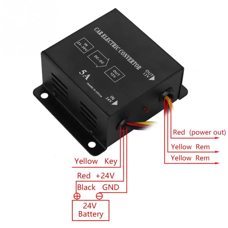 Buy Durable Car Truck DC 24V to 12V Power Converter